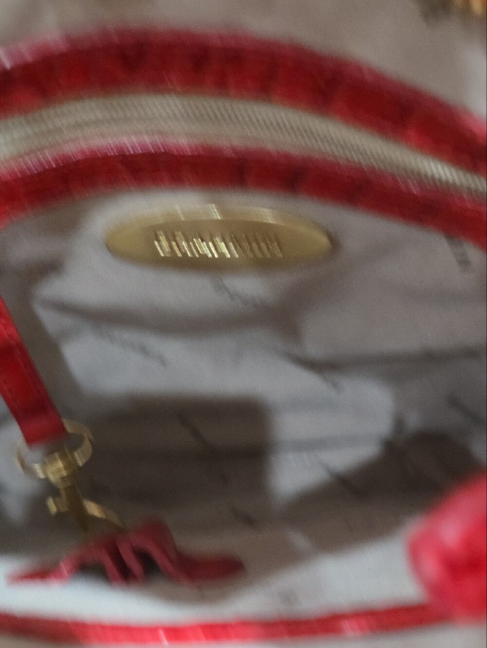 Brahmin Red Croc-Embossed Crossbody with Gold Hardware - Picture 7 of 8